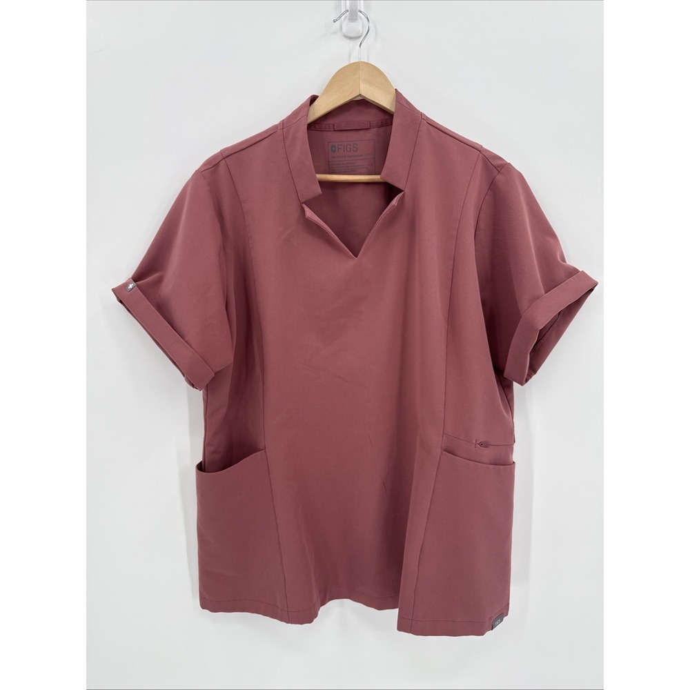 FIGS Womens Technical Collection Mauve Short Sleeve V Neck Top XXL Medical - Picture 3 of 12